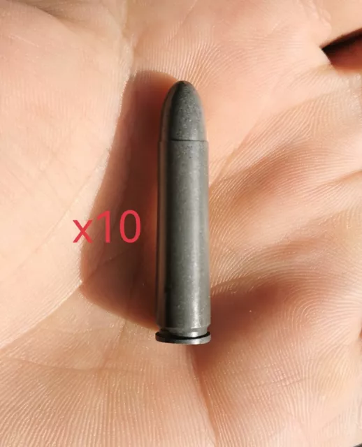 10 Reproductions inerte de balle usm1 .30 carbine métalique a peindre us WW2
