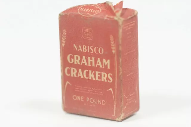 1940's Kiddicraft Mini Nabisco Graham Crackers Box, Mini Grocery Store