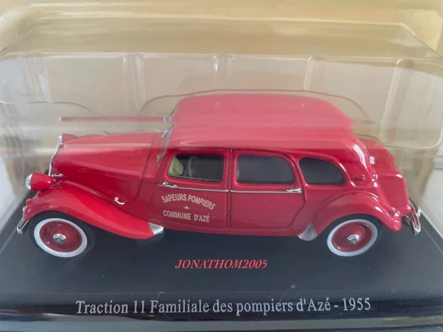 Modèle Réduit Citroën Traction 11 Fourgon Pompe D'Aze - Échelle 1/43 - Atlas - Occasion