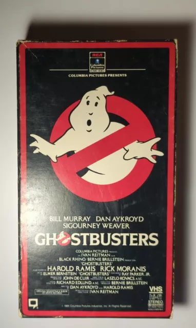 Ghostbusters (VHS, 1984) - RCA Red Border - Side-Loading