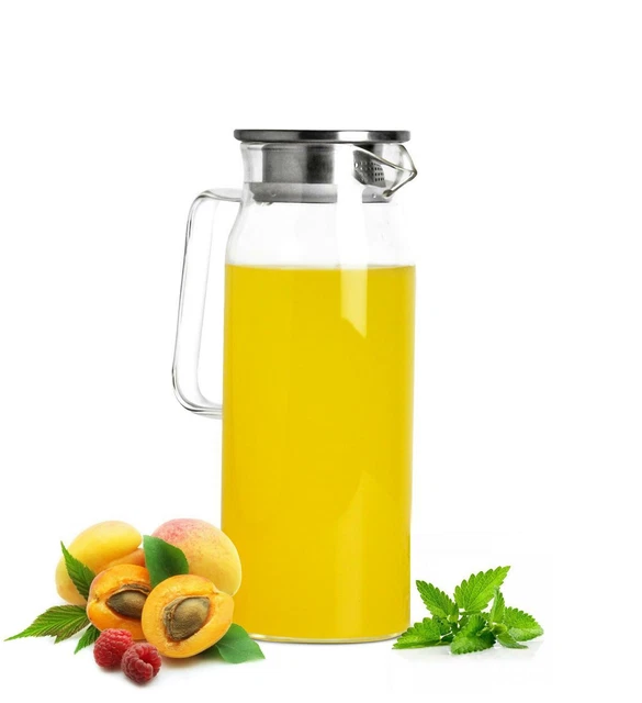 NEUF - GRAND PICHET EAU ORANGEADE en verre fumé ITALIE - Arts de la table