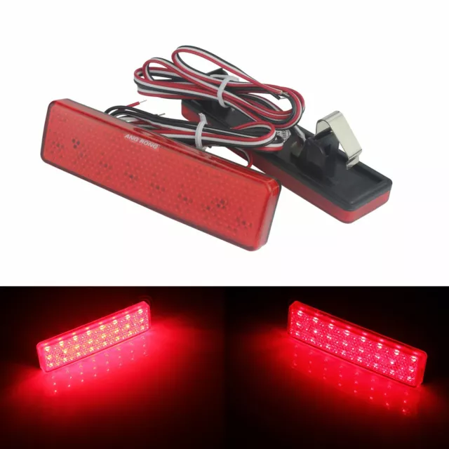 2 Renault Master Trafic LED Lentille Rouge Pare-chocs arrière Réflecteur Lumière