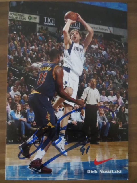 Handsignierte Autogrammkarte *DIRK NOWITZKI* Deutschland NBA Dallas Mavericks #2