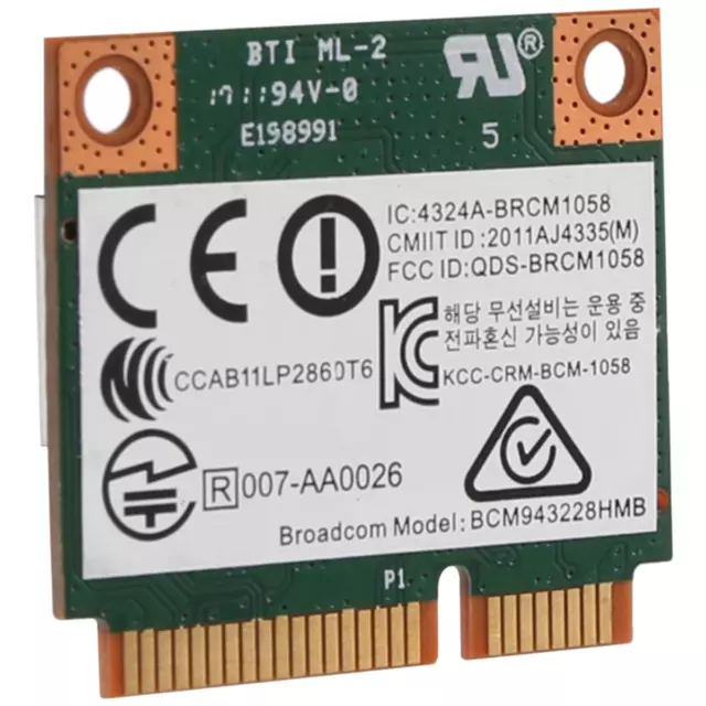 Dual Band 2.4+5G 300M 802.11A/B/G Wifi Bluetooth 4.0  Half  Pci-E Card9931