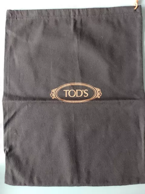 TOD'S Designer Scarpa Sacchetto Polvere 15 x 12 pollici Marrone
