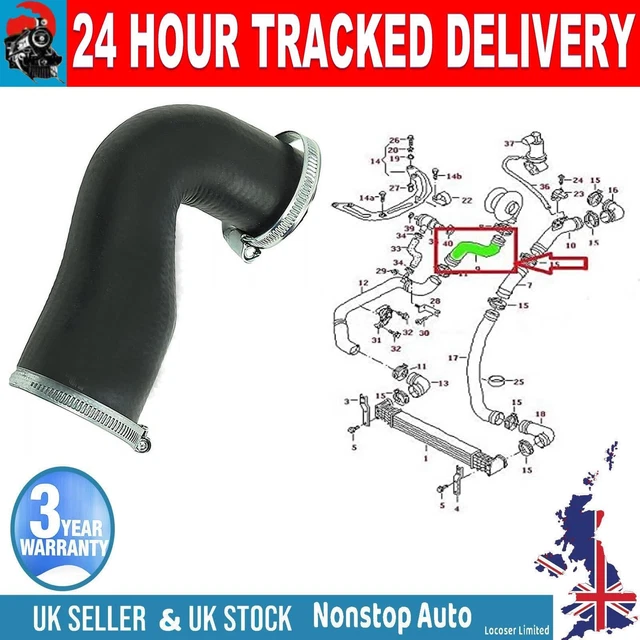 You.S Turbo Hose For Seat Alhambra 1.9 TDI (00-10) - Front Mount, NEW, DG-3033