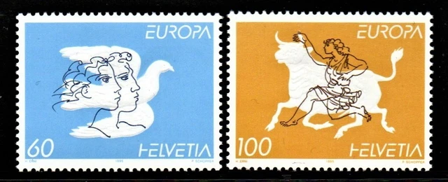 Schweiz Satz MiNr. 1552-1553 von 1995 Europa CEPT Postfrisch N 0769