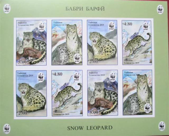 Tajikistan 2019   WWF  Snow Leopard  (Mountains)  Imperforated   M/S  MNH