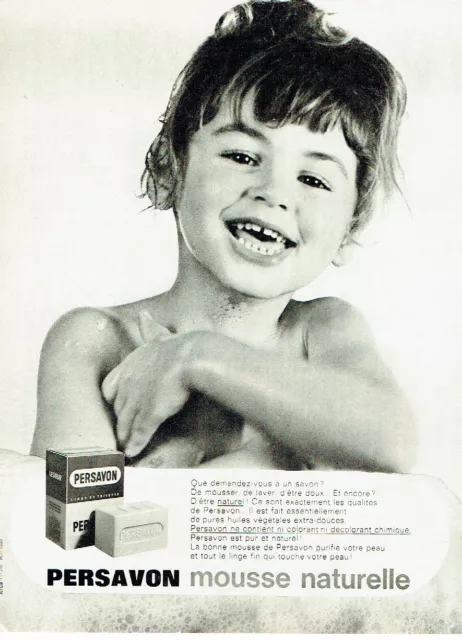 Advertising - Pub.1961 Persavon savon vraiment naturel  douche