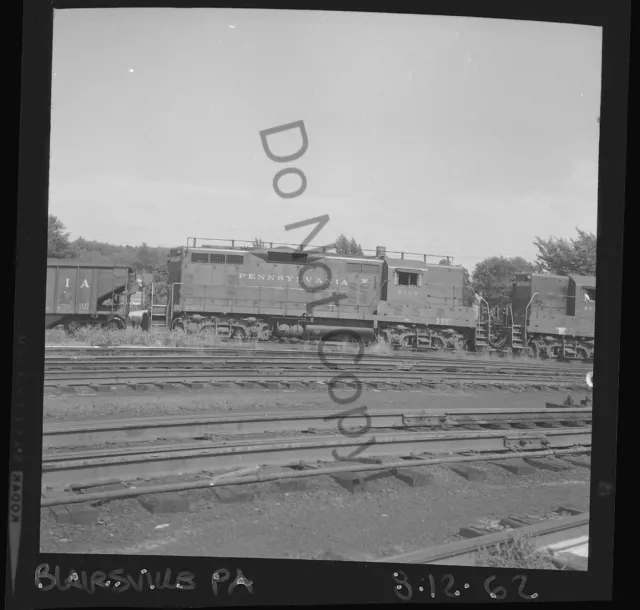 PRR PENNSYLVANIA RAILROAD Locomotive BLAIRSVILLE PA Orig 1962 Photo Negative 25