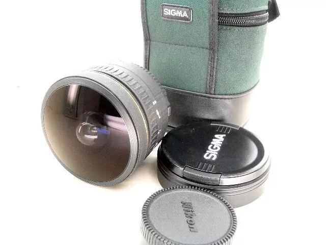 8mm AF F4 D Autofokus ULTRAWEITWINKELOBJEKTIV SIGMA EX DG 180° Fisheye für NIKON