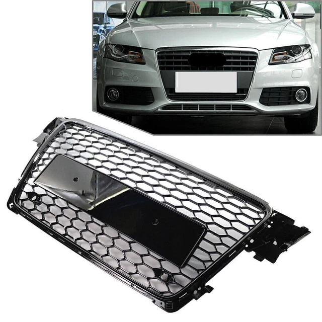 Zhisheng Honeycomb Front Grill For Audi A4/S4 2017-2019 - Black Center Bumper Mesh Grille - View #11