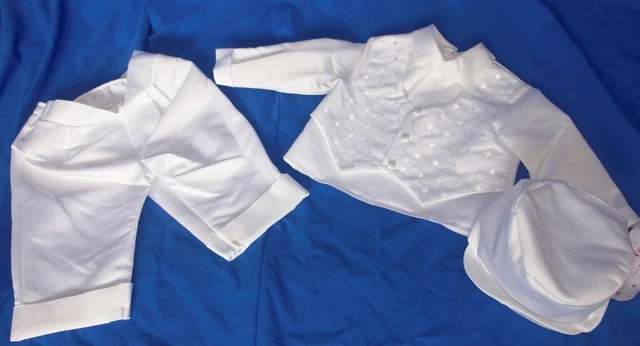 Abito da battesimo ragazzo bianco o crema M 3 pezzi cravatta berretto abito da festa bambino matrimonio