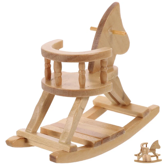 1/12 MINIATURE Rocking-horse Doll Rocking-horse Models Doll House ...