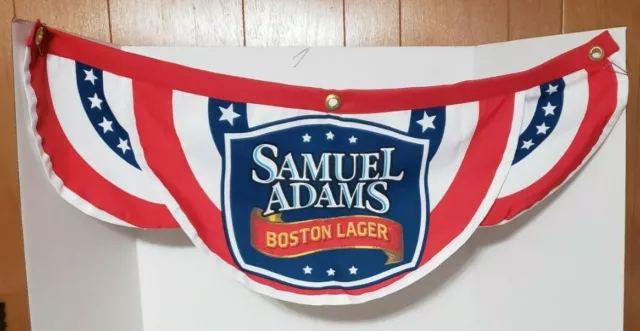 Samuel Adams Boston Lager Sam Patriotic 3 Feet Wide Promo Banner for Man Cave