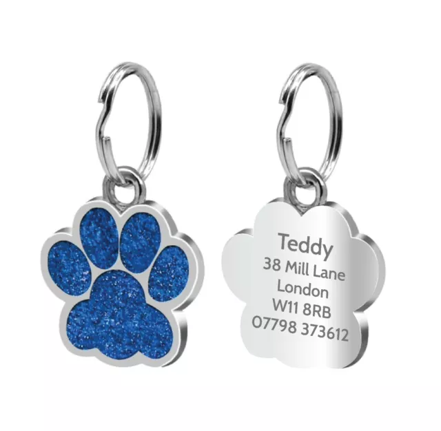 Dog Tag Engraved Pet Tags Personalised ID Tags Name Disc Animal Cat Collar Tag 3