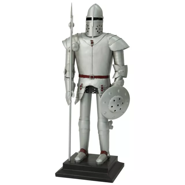 Armadura Caballero Figura Medieval Decoración Alabarda Escudo 45 cm Ritterheim