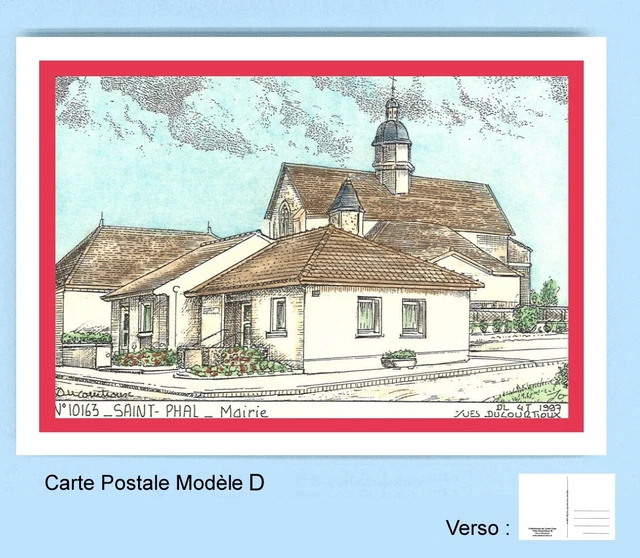 CP D 10163 POSTCARD DRAWING red tower 10 SAINT PHAL