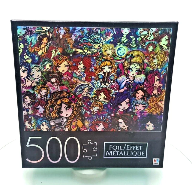 Doll Girl Collage FOIL Puzzle 500 Piece Milton Bradley Puzzle (Brand New)
