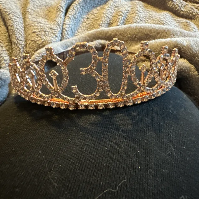 Tiara Crown For “30” Rose gold.  Metal