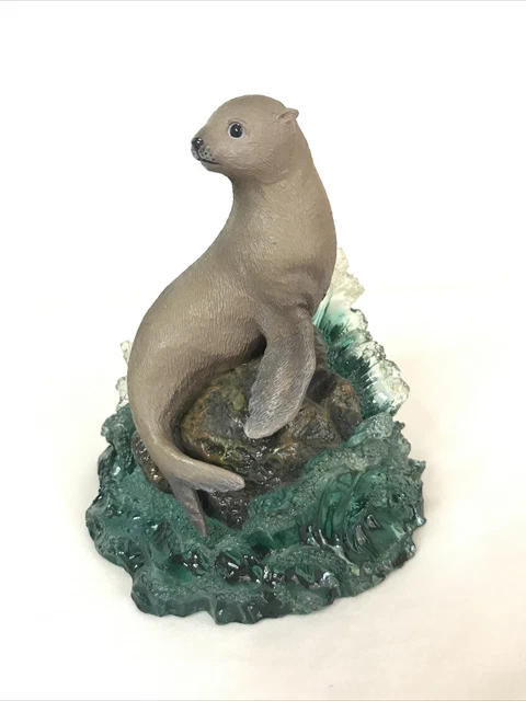 Dakin Artist Collection Wyland BABY HARP SEAL Figurine Sculpture NIB COA