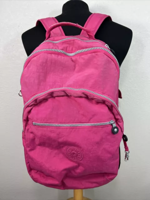 Kipling BP3020 Seoul Backpack 16” Laptop Fucsia Pink Travel Bag Nylon Size Large