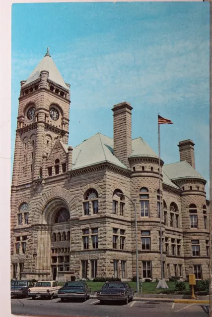 Indiana IN Hartford City Blackford County Court House Postcard Old Vintage Card