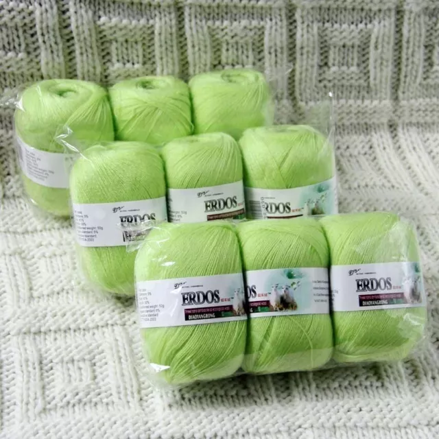 Sale 9 Ballsx50gr LACE Rugs Acrylic Wool Cashmere Hand Crochet Knitting Yarn 939
