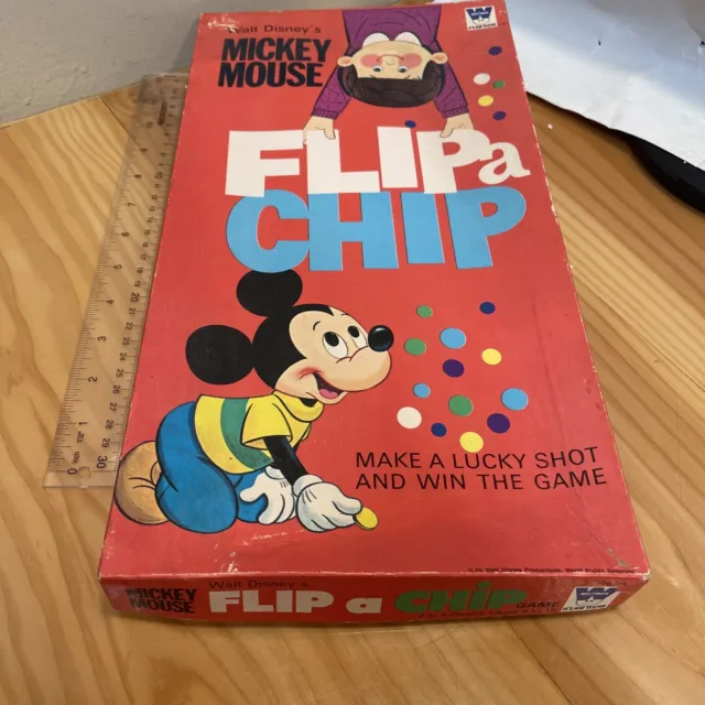 VINTAGE WHITMAN WALT DISNEY'S Mickey Mouse FLIP A CHIP GAME 4640 Incomplete