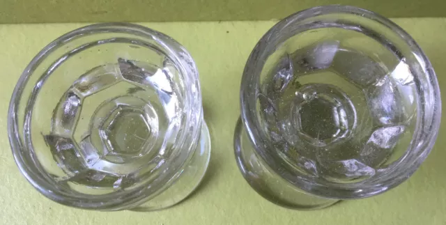 Lot De 2 Verres Bistrot Verrre Soufflé Dit Verres Du Patron Modele A Faux Fond 2