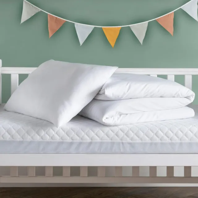 Cot Duvet and Pillow Set Microfibre 4.5, 7.5, 9 Tog Baby/Toddler Quilt Bedding