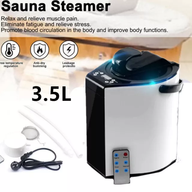 3.5L Sauna Machine SPA Salon Steamer Generator Smart Fumigation Portable Home