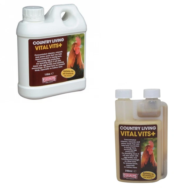Liquid Supplement For Poultry Equimins Country Living Vital+ (250ml or 1Ltr)