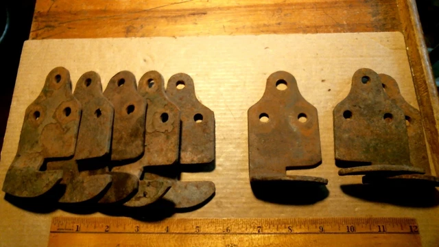8 Heavy Duty 1/4" Steel Barn door Gate Latch Plates antique vintage old hardware