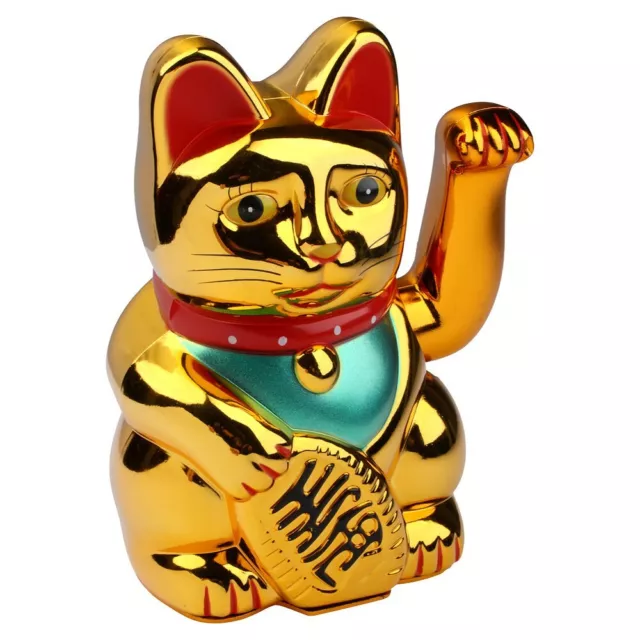 Schramm® Winkekatze Gold Winke Katze Chinesische Glücks Katze Glückskatze