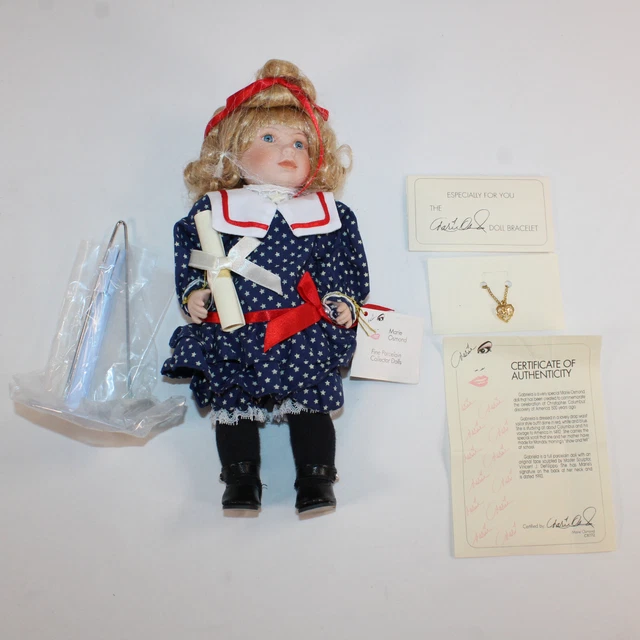 2極タイプ Marie Osmond Fine Porcelain Doll Gabriela 1992 Annual Edition ドール 人形  フィギュア
