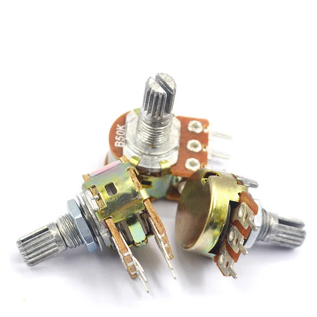 POTI DREH POTENTIOMETER linear 1K 2K 5K 10k 20K 50K 100K 250K 1M Ohm ...