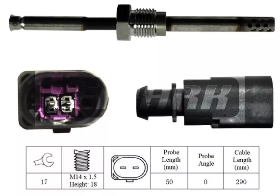 Lemark LXT286 Échappement Gas Capteur Température Egts