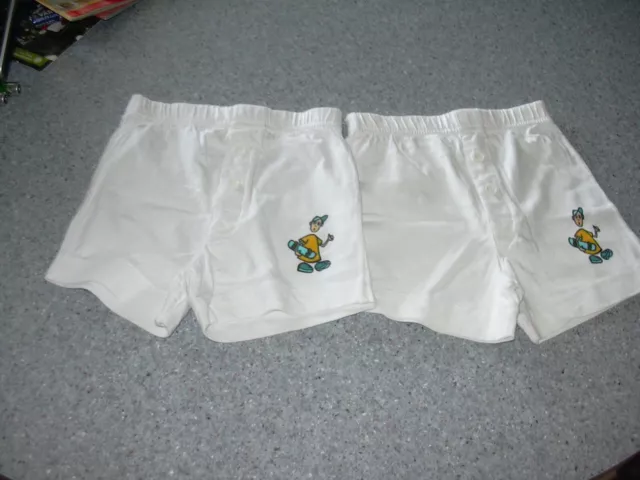 lot de 2 shorts caleçon blanc "t- 2 ans" garçon