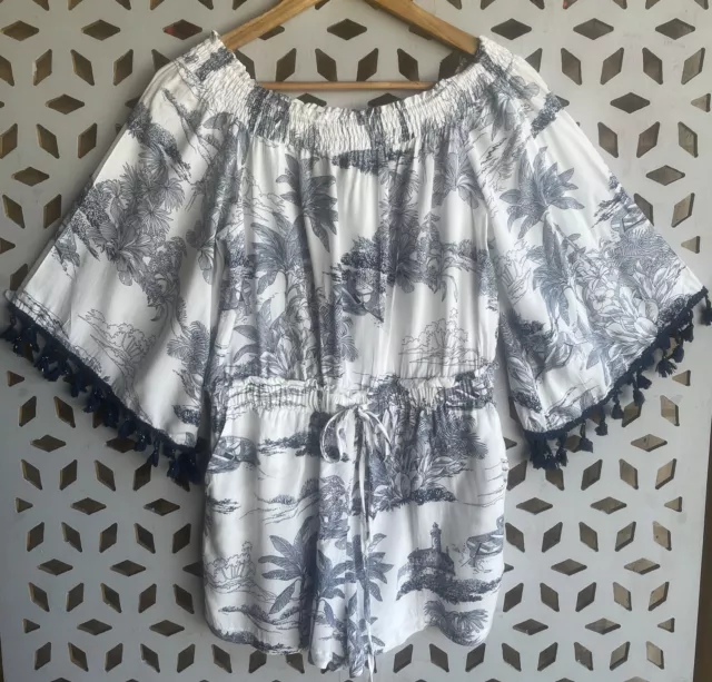 Womens Jaase Off The Shoulder Playsuit Size L