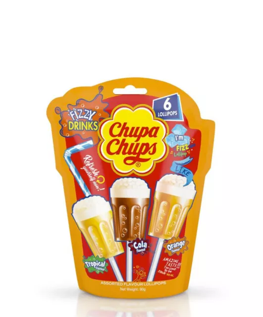 Chupa Chups Fizzy Drinks 8 x 90g