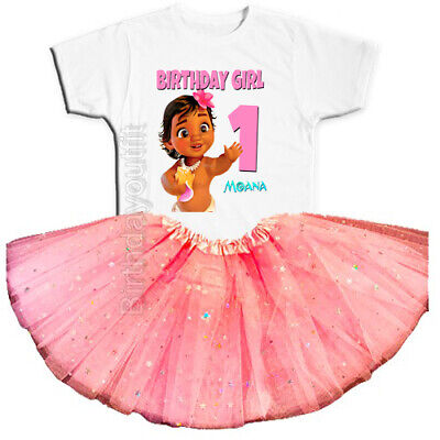 Moana Baby Birthday Party 1st Tutu Outfit Personalized Name option