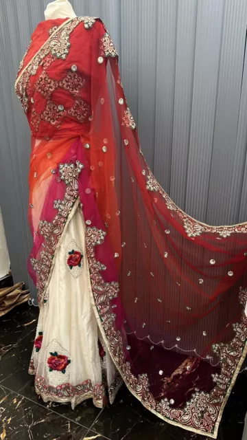 Latest Indian Asian Bridal Easy To Wear  Lengha Saree/Sari