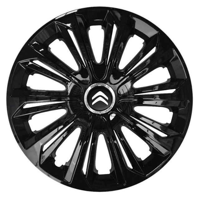 16" Wheel trims fit Citroen Berlingo, C4, C5, Dispatch 4 x16 inches black