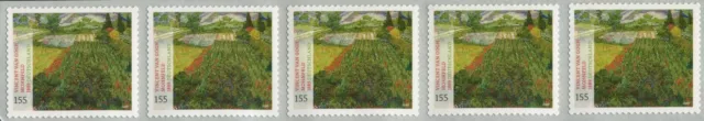 Bund Nr. 3519 R Rollenende 5er Streifen Zählnummer 5 Selbstklebend postfrisch