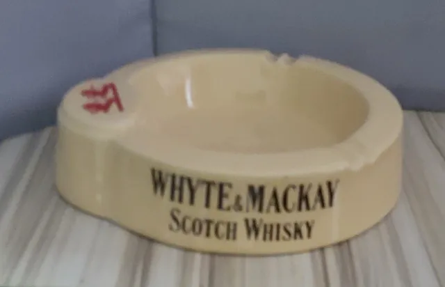 Vintage Whyte & Mackay Scotch Whisky Ceramic Ashtray (Seton Pottery)