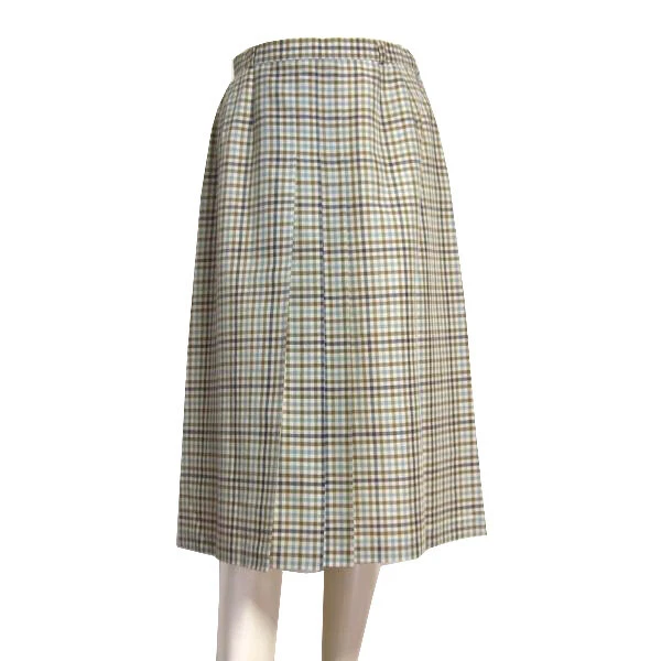 Burberry Burberrys Skirt  Labels Number 11 No. 40 Tea Brown Blue Syst