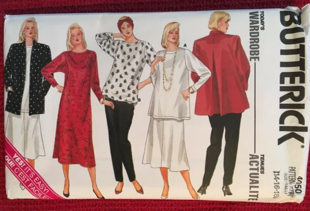 Sewing Pattern: MISSES' MATERNITY JACKET, DRESS, SKIRT, PANTS, TOP, 14-18, #4050