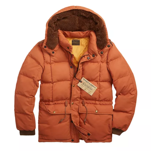 RRL BY RALPH Lauren Quilted Hooded Jacket Burnt Orange $710.00 - PicClick