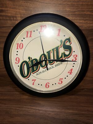 Vintage 1996 O'Doul's Non Alcoholic Beer 10" Clock Sign Anheuser Busch Tested